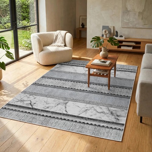 Teppich blau grau 200x300 - blau, cm