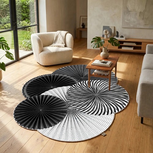 Teppich schwarz weiß 200x300 - teppich,