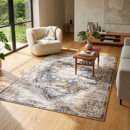 Teppich grau beige 200x300 - beige, cm