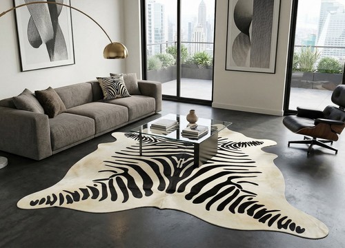 Kuhfell teppich zebra print - kuhfell,