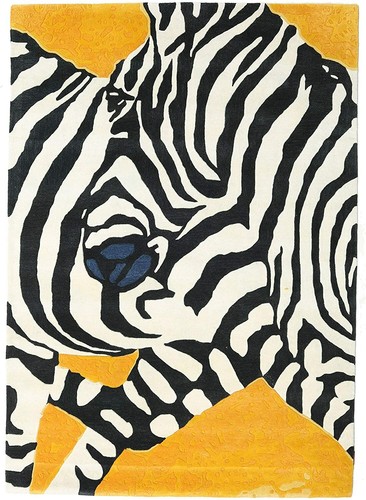 Zebra yellow handgetuftet 100 - handgetuftet, 100%